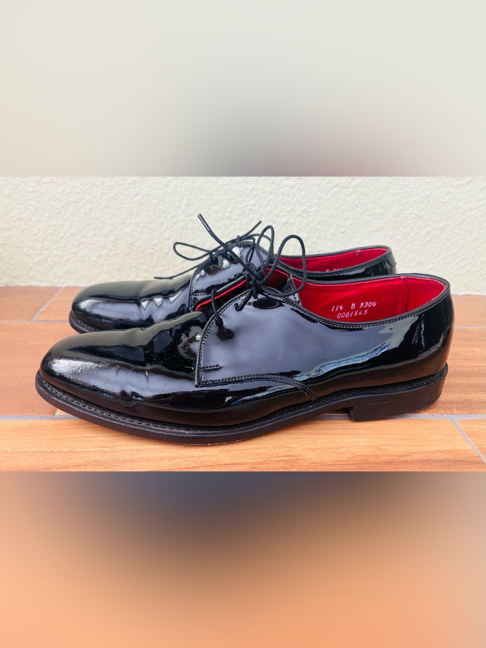 Allen Edmonds Spencer Classic Black Patent Leather Tuxedo Shoe Size: 11.5 - Picture 2 of 12